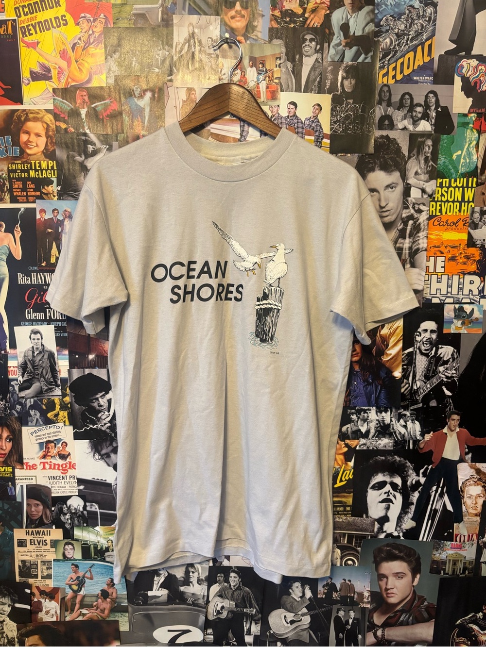 Hanes Light Gray Ocean Shores Graphic Tee